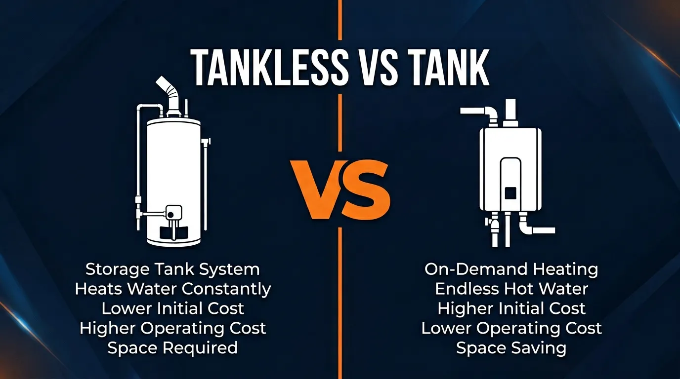 Tankless vs Tank Water Heater: Which Is Right for Your Rowlett Home?